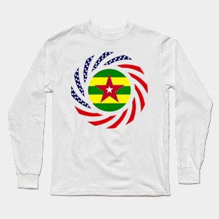 Togolese American Multinational Patriot Flag Series Long Sleeve T-Shirt